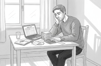 Un hombre organiza sus cuentas y gastos personales desde la comodidad de su hogar.