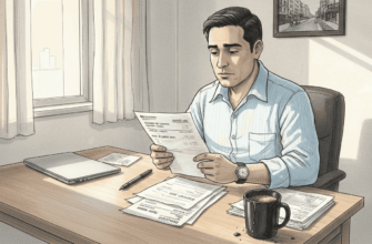 Hombre analizando sus cuentas personales en una oficina de estilo mexicano