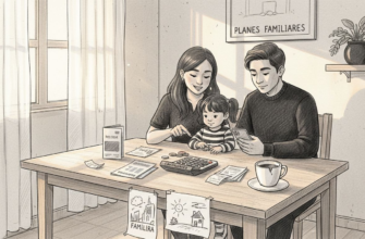 Una familia mexicana analiza diferentes opciones para ahorrar mientras conversa reunida alrededor de la mesa.