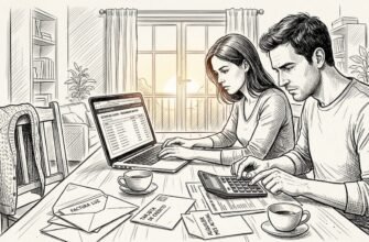 Matrimonio mexicano organizando sus gastos del hogar