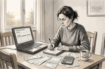 Mujer mexicana organizando sus gastos en casa