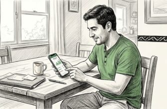 Hombre consultando su aplicación de finanzas desde la comodidad de su hogar en México.