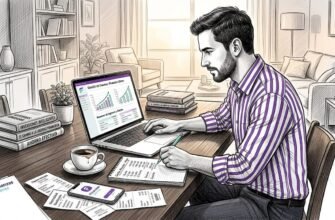 Un hombre revisa sus cuentas y organiza sus finanzas desde la comodidad de su casa.