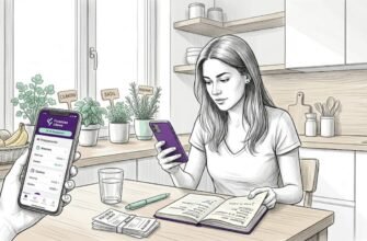 Una mujer revisa su aplicación de finanzas desde la comodidad de su salón